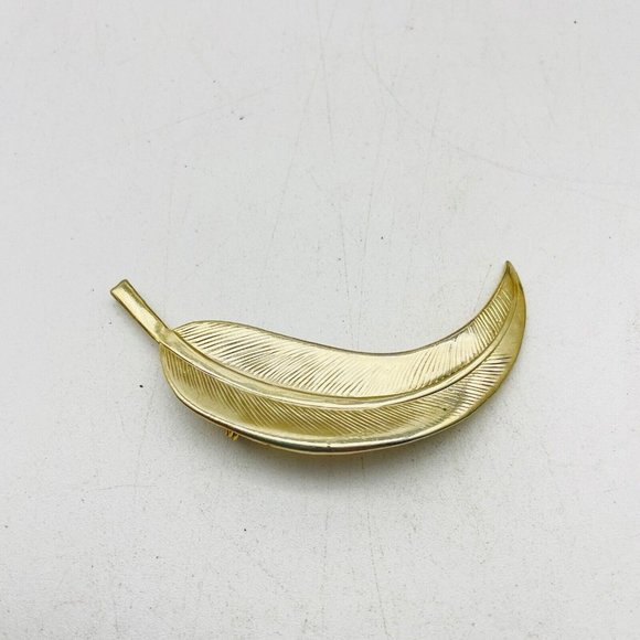 Leaf Brooch Gold Tone Nature Garden Trees Flowers Flora Classic Career Cosplay - Picture 4 of 6